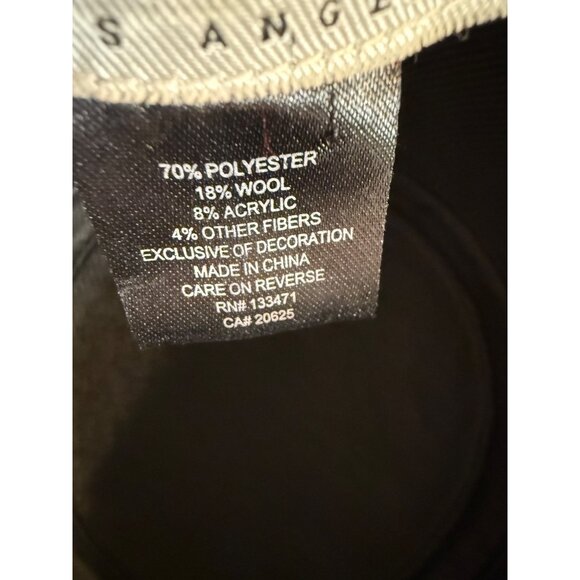 Blk Guess Wool Felt Balero Saturno Wide-Brimmed Hat Braided Cord Tassel Western - Picture 5 of 7